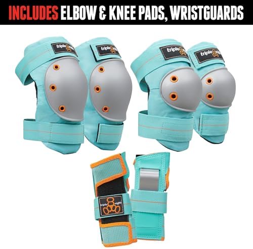 Triple Eight Saver Series 3-Pack Pad Set– Ideal for Skateboarding, In-line Skating, Roller Skating, and Biking