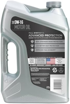 Valvoline Advanced Full Synthetic SAE 0W-16 Motor Oil 5 QT