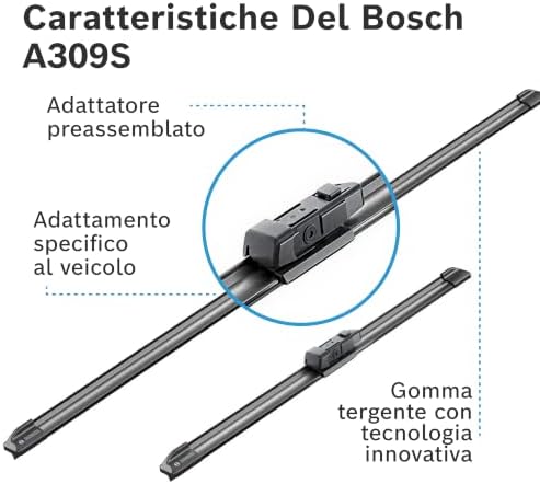 BOSCH 3397007309 AeroTwin Wiper Blades - Set of 2 (26" & 19") Top Lock 19mm