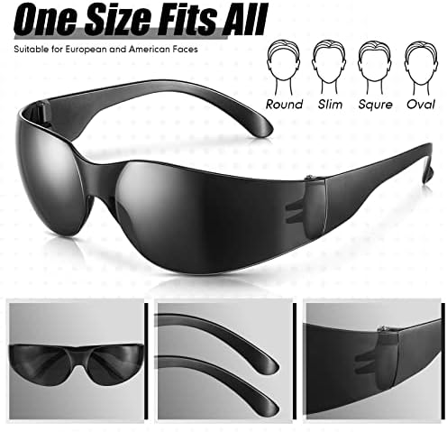 Chumia 48 Pairs Safety Glasses Protective Eyewear Goggles Scratch Impact Resistant Eye Protection for Men Women Work