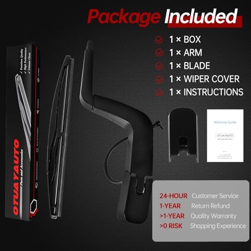 Replacement for Genuine GMC Acadia, Saturn Outlook 2007-2012, Rear Windshield Wiper Arm Blade Set - OTUAYAUTO Factory OEM Style 15276248