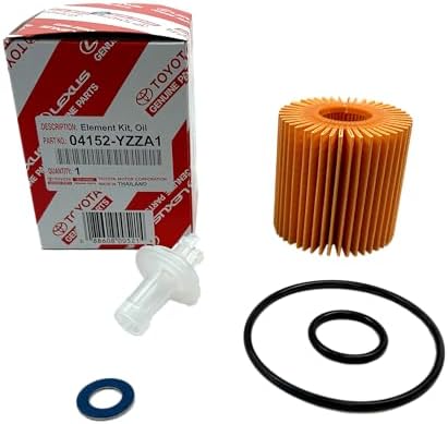 Genuine 04152-YZZA1 oil filter with Genuine 15620-31060 Oil Filter Housing Cap and 15643-31050 Cap Plug includes APSG Wrench and crush washer.