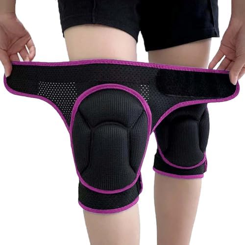 Gardening Knee Pads for Men/Women, Adjustable Mesh Fabric, Pink M (1 pair)