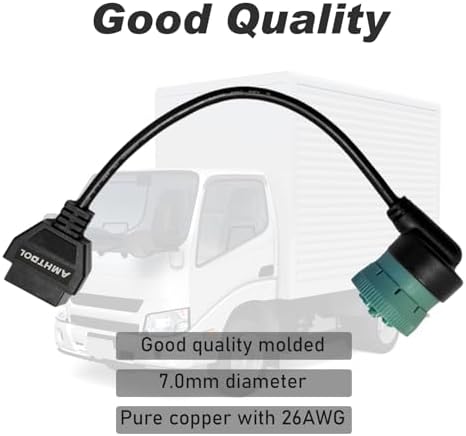 J1939 9 Pin OBD2 Adapter Cable,Truck 9 Pin to OBD2 16 Pin Connector