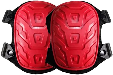 SUJAYU Work Knee Pads for Men Construction, Gardening Knee Pads for Work, Kneepads for Construction, Rodilleras de Trabajo Rodilleras Para Dolor de Rodillas (Red)
