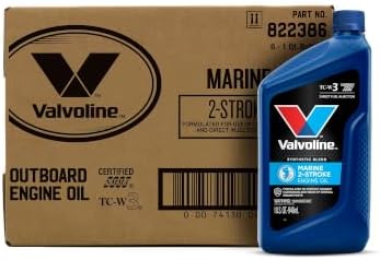 Valvoline 2-Cycle Marine TCW-3 Motor Oil 1 QT, Case of 6