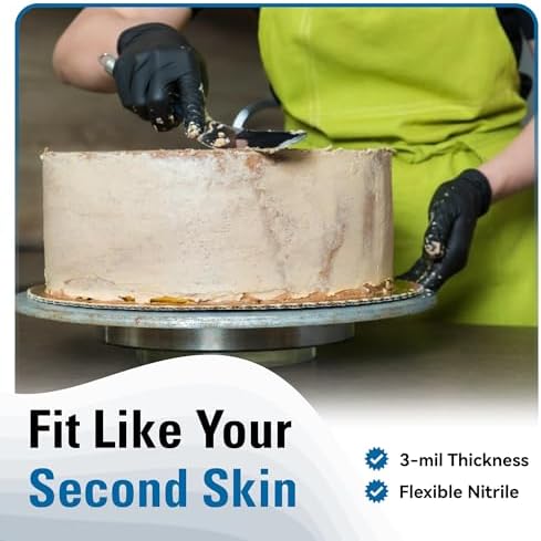 SWIFTLITE Nitrile Gloves Disposable Latex Free, Black