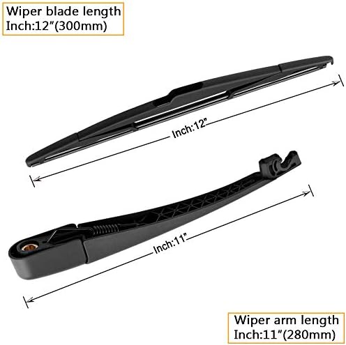 AUTOBOO Rear Wiper Arm Blade Replacement for Hyundai Tucson 2010-2015