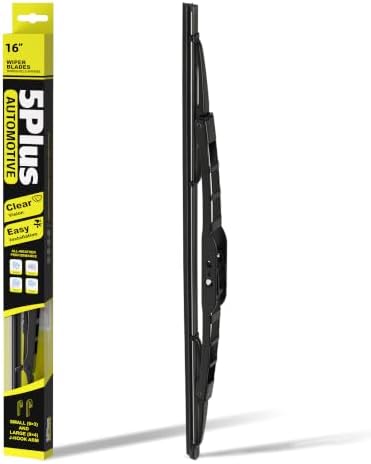 5 PLUS® 16" Silicone Wiper Blades(Pack of 1) - Premium Fit J-Hook Arm
