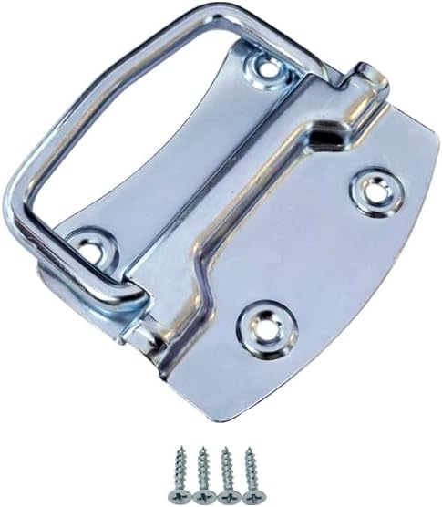 QCAA Heavy Duty Ring Pull Chest Handle for Box Lift Door Chest, 4", Zinc Plated, Made in Taiwan, 8 Pack