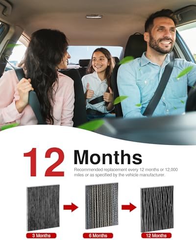 Puroma Cabin Air Filter Activated Carbon for CF11775 Ford Lincoln CAF1908P