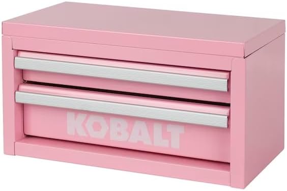 Mini 2-Drawer Steel Tool Box Pink