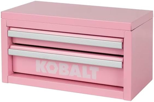 Mini 2-Drawer Steel Tool Box Pink