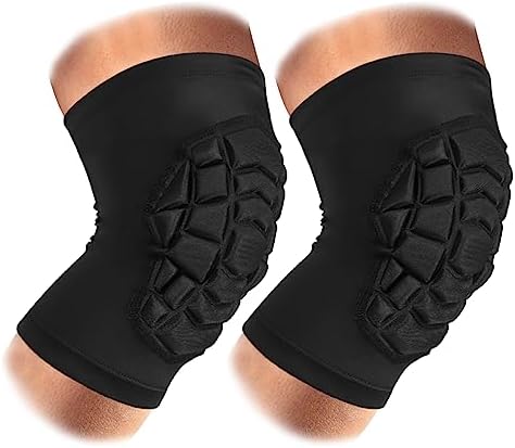 SZKANI Knee Pads Compression Leg Sleeve Knee Sleeve for All Sports Wrestling Protector Gear, 1 Pair of Knee Paded