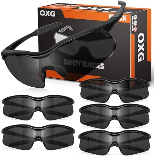 OXG 6 Pack Tinted Safety Glasses for Men Women, ANSI Z87.1 Eye Protection