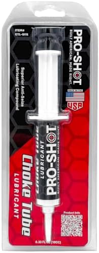 Pro-Shot 10cc Syringe Choke Tube & Suppressor Thread Lube: Anti-Seize Gun Cleaning Grease Gun Oil for Shotguns, Gunsmithing Tools and Gun Cleaner Use, Heat Resistant Grease Tube Made in USA