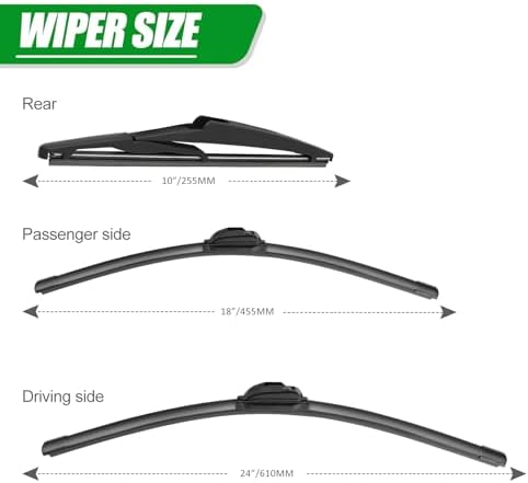 Windshield Wiper Blades compatible with 2018-2022 Jeep Compass