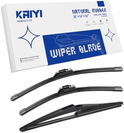 KAIYI 3 Pack Windshield Wipers Compatible with Versa Hatchback 2007-2012