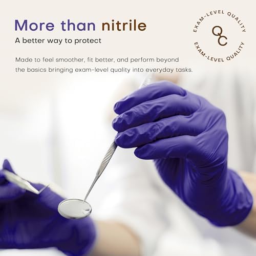 Supmedic SUP Exam Plus® Nitrile Gloves, Powder-Free Disposable Lab Violet