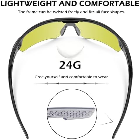 OXG 12 Pack Safety Glasses for Men Women, ANSI Z87.1 Safety Goggles Impact Resistant Protective Eyewear for Work, Outdoor
