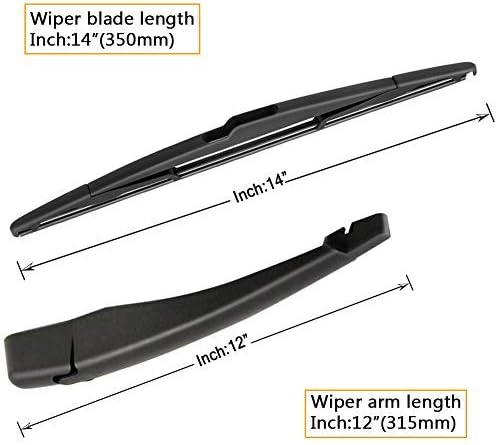 AUTOBOO Rear Wiper Arm Blade Replacement for Ford Edge Lincoln MKX