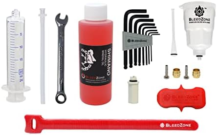 BleedZone Shimano Brake Bleed Kit with 120ml Mineral Oil, Road Gravel MTB