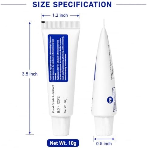 Multi-Purpose Food Grade Lubricant, 2 Pack 0.35oz Tube