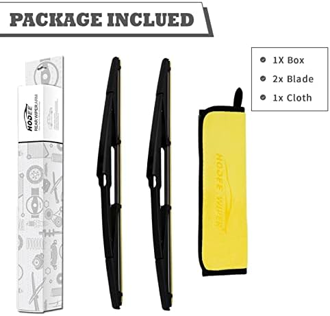 (Pack of 2) Rear Wiper Blade Set Replacement for Hyundai Veracruz IX55 2007-2012,Back Windshield Window,Rear wiper Accessories