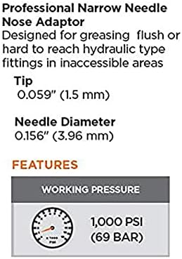 PROLUBE Quick Connect Grease Fitting Adaptor – Professional Recessed Lube Adaptor | 1,000 PSI | Use with Hand Operated Grease Guns (44921), Silver