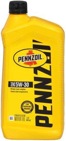 Pennzoil Synthetic Blend 5W-30 Motor Oil (1-Quart, SinglePack) (Pack of 2)