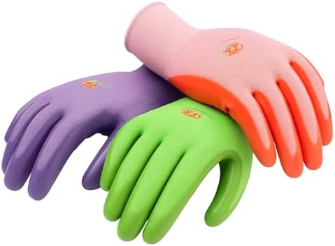 G & F Products Women's Gardening Gloves, Micro Foam Nitrile Coated Work Gloves for Gardening, Yard Work & Pruning
