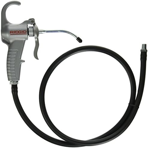 RIDGID 72327 418 Oiler Gun, All-Weather Pipe Threading Oiler Gun with Simple 2-Finger Trigger Design, heavy-duty 1-Gallon Capacity Reservoir and Handy 54-Foot Hose,Silver,Small