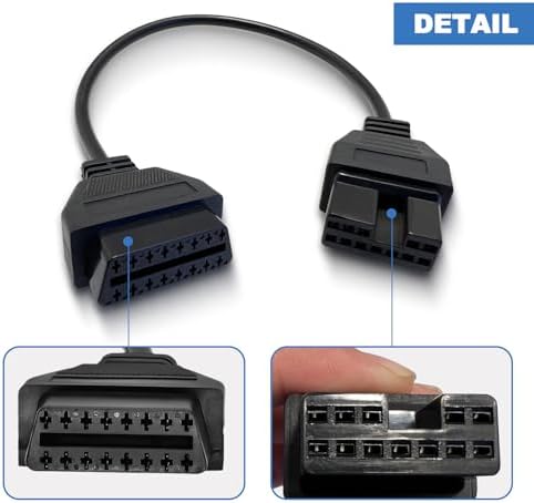 OBD1 to OBD2 Adapter for Mitsubi shi 12 Pin Diagnostic Cable Connector