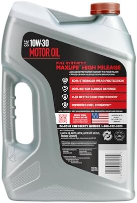 Valvoline MaxLife High Mileage Full Synthetic 10W-30 Motor Oil 5 Quart