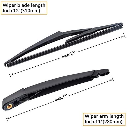 Rear Wiper Arm Blade Replacement for Nissan Rogue 2008-2013 Juke 2011-2016