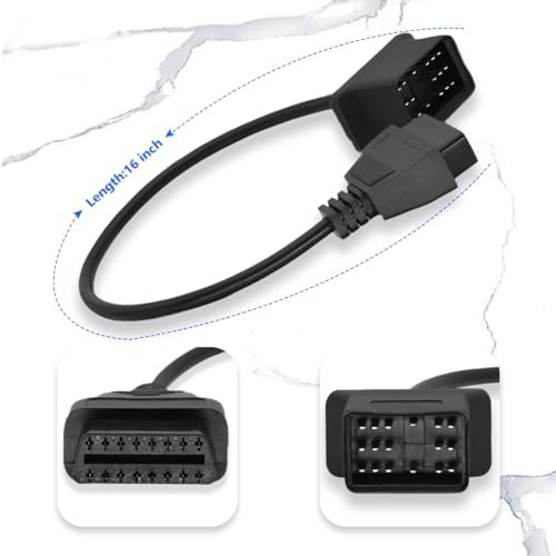 OBD2 Adapter Fit for Toyota 17 Pin OBD1 to 16 Pin OBD2 Diagnostic Cable