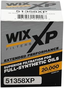 WIX 51358XP WIX XP Oil Filter Replacement, Built for Synthetic Oil - Compatible With Honda (87-12), Kia (95-05), Infiniti-Nissan (96-17)