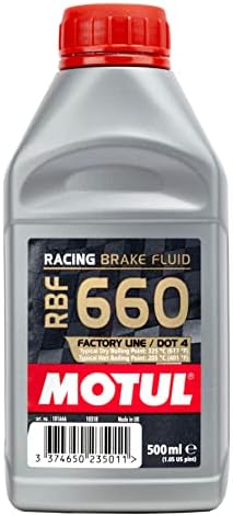 Motul RBF 660 Racing Brake Fluid – DOT 4, 100% Synthetic Racing Brake Fluid - 500ml Bottle (101667)