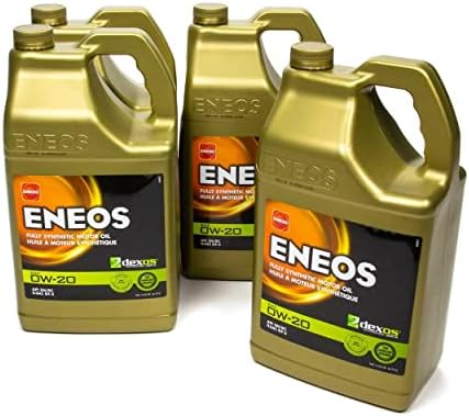 ENEOS 0W-20 Fully Synthetic Motor Oil, API SQ, dexos1 Gen3, 4x5 Qt