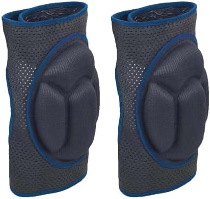 Men Women Soft Knee Pads for Work, Elastic Straps, Breathable, Blue Small