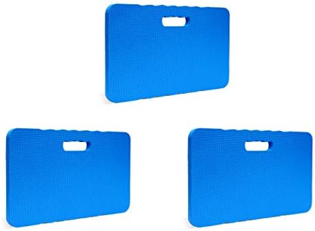 Gardzen 3-Pack Garden Kneeling Pad, EVA Foam Kneeler Pad for Gardening, Baby Bath, Yoga, Pilates, Exercise, 18" x 11" x 1", Blue