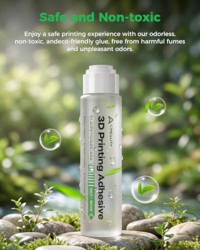Creality Official 3D Printer Adhesive Glue 2PCS, 80mL Printing Glue for Build Plate, Reduces Warping and Shedding, Compatible with PLA PETG ABS ASA and All FDM 3D Printers