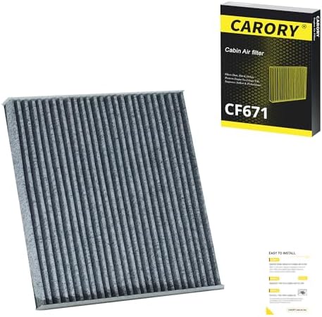 Cabin Air Filter w/Activated Carbon for RAM 1500 (2016–2025), 2500, 3500, Jeep Wagoneer (2022–2025), Grand Wagoneer, Mazda 6, CX-7, OE# EG21-61-P11, 68318365AA, CF11671, CF671