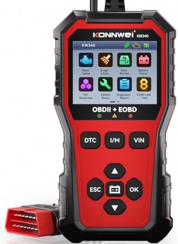 KONNWEI KW340 Upgraded OBD2 Scanner Diagnostic Tool, for Check Engine Light