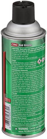 CRC Red Grease 03079 – 11 WT OZ, Multi-Purpose Aerosol Lubricant, Red Color for Easy Visual Inspection