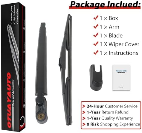 OTUAYAUTO Rear Windshield Wiper Replacement for Hyundai Tucson 2016-2021 Back Window Wiper Blade Arm Cover Kits Accessories Assembly
