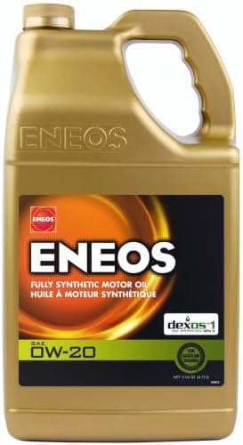 ENEOS 0W-20 Fully Synthetic Motor Oil, API SQ, dexos1 Gen3, 5 Qt