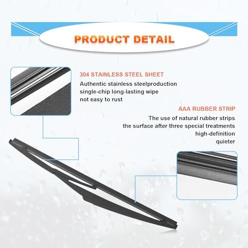 Rear Windshield Wiper Blade Kits, Compatible With Grand Cherokee 2014-2022, 11" (280mm), OEM: 68197131AA