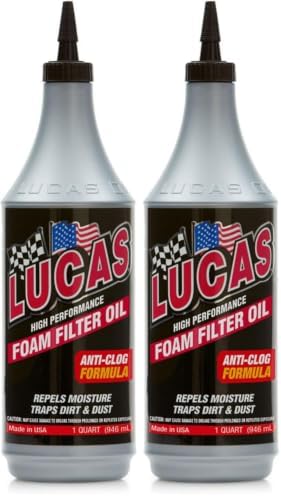 Lucas Oil 10798 High Performance Foam Filter Oil - 1 Quart (Pack of 2)