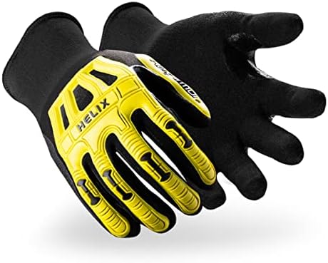 HexArmor Helix Impact Resistant & A1-A9 Cut-Resistant Work Gloves – High-Dexterity Nitrile Grip Industrial Safety Gloves